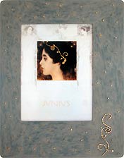 Farbrahmen mit Echtgold Mosaik 24kt.